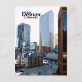 ダウンタウン・デンバーとトリニティ・エピスコパル教会 ポストカード (正面)
