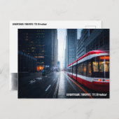 ダウンタウン、トロント、TTC路面電車 ポストカード (正面/裏面)