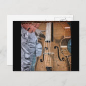 ダウンタウン・フレズノのベースプレイヤーの壁画 ポストカード (正面/裏面)