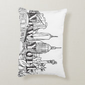 ダウンタウンNYEニューヨーク休暇お土産NYCギフト アクセントクッション (裏面(縦))