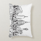 ダウンタウンNYEニューヨーク休暇お土産NYCギフト アクセントクッション (正面(垂直))