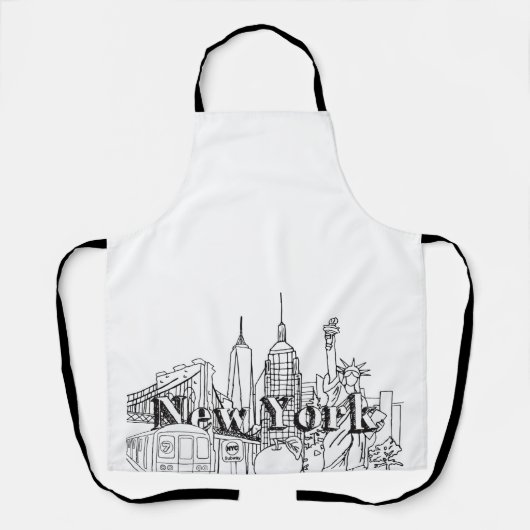 ダウンタウンNYEニューヨーク休暇お土産NYCギフト エプロン (正面)