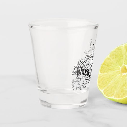 ダウンタウンNYEニューヨーク休暇お土産NYCギフト ショットグラス (左)