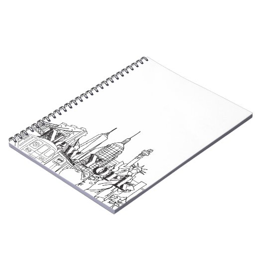 ダウンタウンNYEニューヨーク休暇お土産NYCギフト ノートブック (左側)