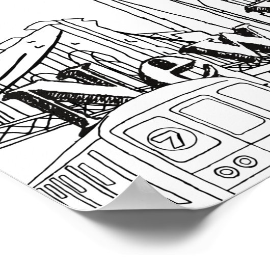 ダウンタウンNYEニューヨーク休暇お土産NYCギフト ポスター (角)