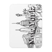 ダウンタウンNYEニューヨーク休暇お土産NYCギフト マグネット (縦)