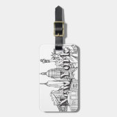 ダウンタウンNYEニューヨーク休暇お土産NYCギフト ラゲッジタグ (正面縦)