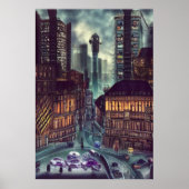 ダウンタ忙しウン | AIアートポスター ポスター (正面)