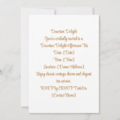 ダウントン喜び | エレガント茶 招待状 (裏面)