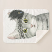ダウントン猫 |レースで宝石で飾られた シェルパブランケット (正面(横))