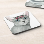 ダウントン猫 |宝石 コースター (左側)