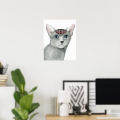 ダウントン猫 |宝石 ポスター (ホームオフィス)