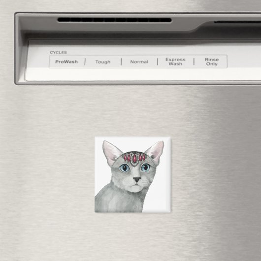 ダウントン猫 |宝石 マグネット (インサイチュ (食洗機))