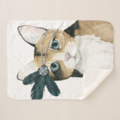 ダウントン猫 |羽で宝石で飾られた シェルパブランケット (正面(横))