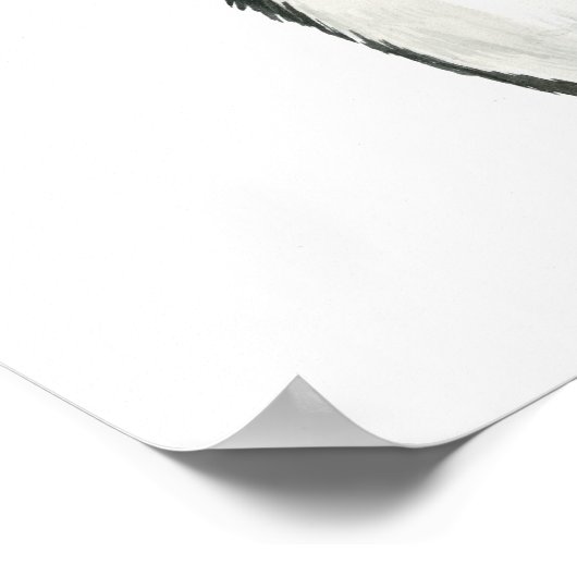 ダウントン猫 |羽で宝石で飾られた ポスター (角)