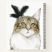 ダウントン・キャット |羽飾り ノートブック (裏面)