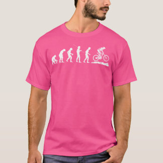 ダウンヒルエボリューションムタマウンテンバイクフラッドバイクもしくは自転車に乗る人 Tシャツ