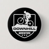ダウンヒルオフロードマウンテンサイクリング 缶バッジ (正面)