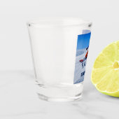 ダウンヒルスキーおもしろいスやる気を起こさせるノスキー ショットグラス (左)