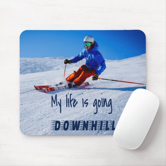 ダウンヒルスキーおもしろいスやる気を起こさせるノスキー マウスパッド (マウス)