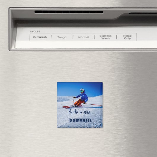 ダウンヒルスキーおもしろいスやる気を起こさせるノスキー マグネット (インサイチュ (食洗機))