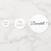 ダウンヒルスキーアスポーツ誕生日 コンフェッティ (裏面)