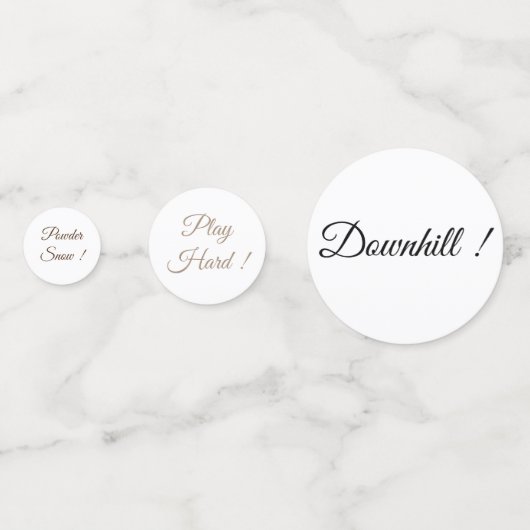 ダウンヒルスキーアスポーツ誕生日 コンフェッティ (裏面)