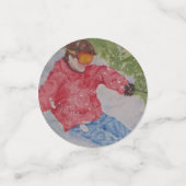 ダウンヒルスキーアスポーツ誕生日 コンフェッティ (スモール正面)