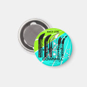 ダウンヒルスキーチャンピオンズスノーブレードCAラウンドマグネット マグネット (正面/裏面)