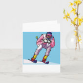 ダウンヒルスキーノートカード カード (黄色い花)