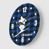 ダウンヒルスキーパーソナライズラージクロック ラージ壁時計 (傾斜)