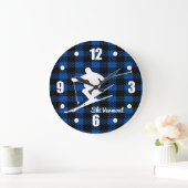 ダウンヒルスキーパーソナライズラージクロック ラージ壁時計 (ホーム)