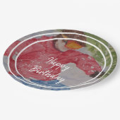 ダウンヒルスキーヤーハッピーバースデーパーティー ペーパープレート (アングル)