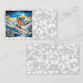 ダウンヒルスキーヤービジネスカード 名刺 (正面/裏面)