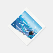 ダウンヒルスキーヤー紙ナプキンス スタンダードカクテルナプキン (角)