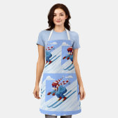 ダウンヒルスキーヤー エプロン (着用した状態)