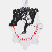 ダウンヒルスキーヤー オーナメントカード (左)