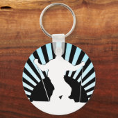 ダウンヒルスキーヤー キーホルダー (正面)