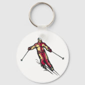 ダウンヒルスキーヤー キーホルダー (正面)