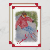 ダウンヒルスキーヤー サンキューカード (正面/裏面)