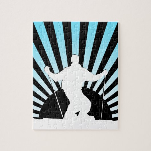 ダウンヒルスキーヤー ジグソーパズル (縦)