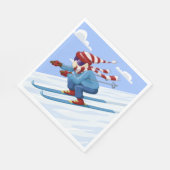 ダウンヒルスキーヤー スタンダードランチョンナプキン (角)