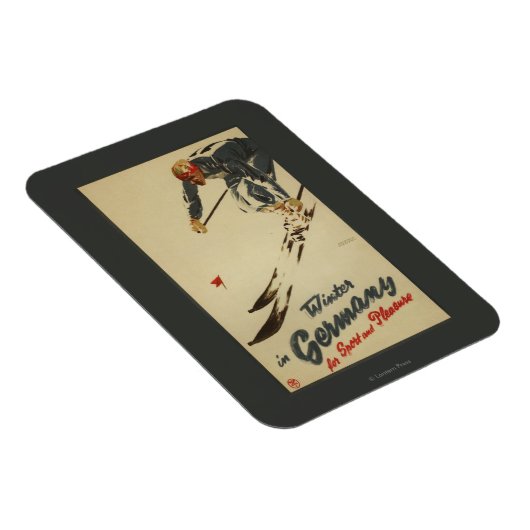 ダウンヒルスキーヤー – スポーツとプレジャープロモーション マグネット (右側)