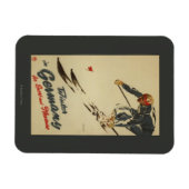 ダウンヒルスキーヤー – スポーツとプレジャープロモーション マグネット (横)