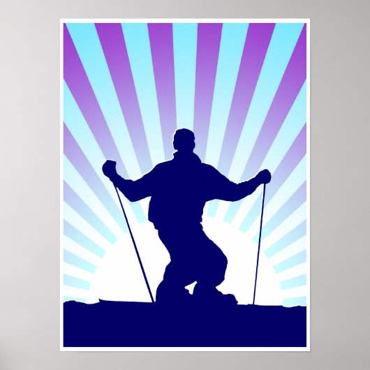 ダウンヒルスキーヤー ポスター (正面)