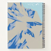 ダウンヒルスキーヤー、山、エクストリームスポーツ ノートブック (裏面)