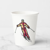 ダウンヒルスキーヤー 紙コップ (正面)