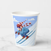 ダウンヒルスキーヤー 紙コップ (正面)