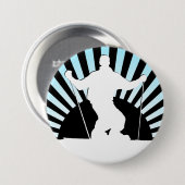 ダウンヒルスキーヤー 缶バッジ (正面&裏面)