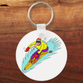 ダウンヒルスキー キーホルダー (正面)